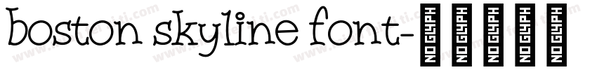 boston skyline font字体转换